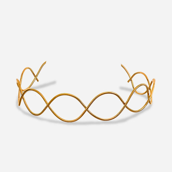 Colar Choker Entrelaçado Banhado a Ouro 18K